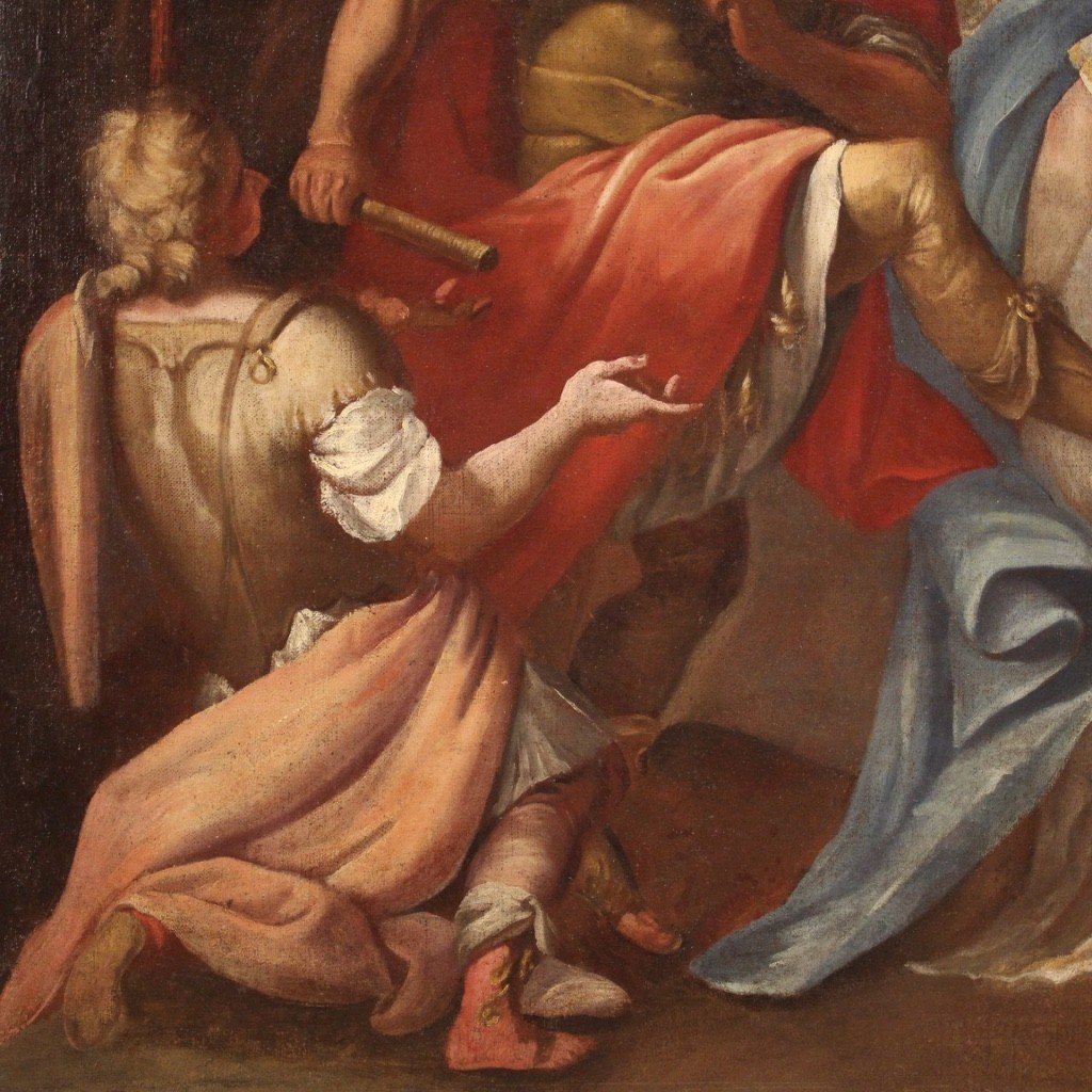 Antico dipinto La morte di Poppea del XVIII secolo-photo-5