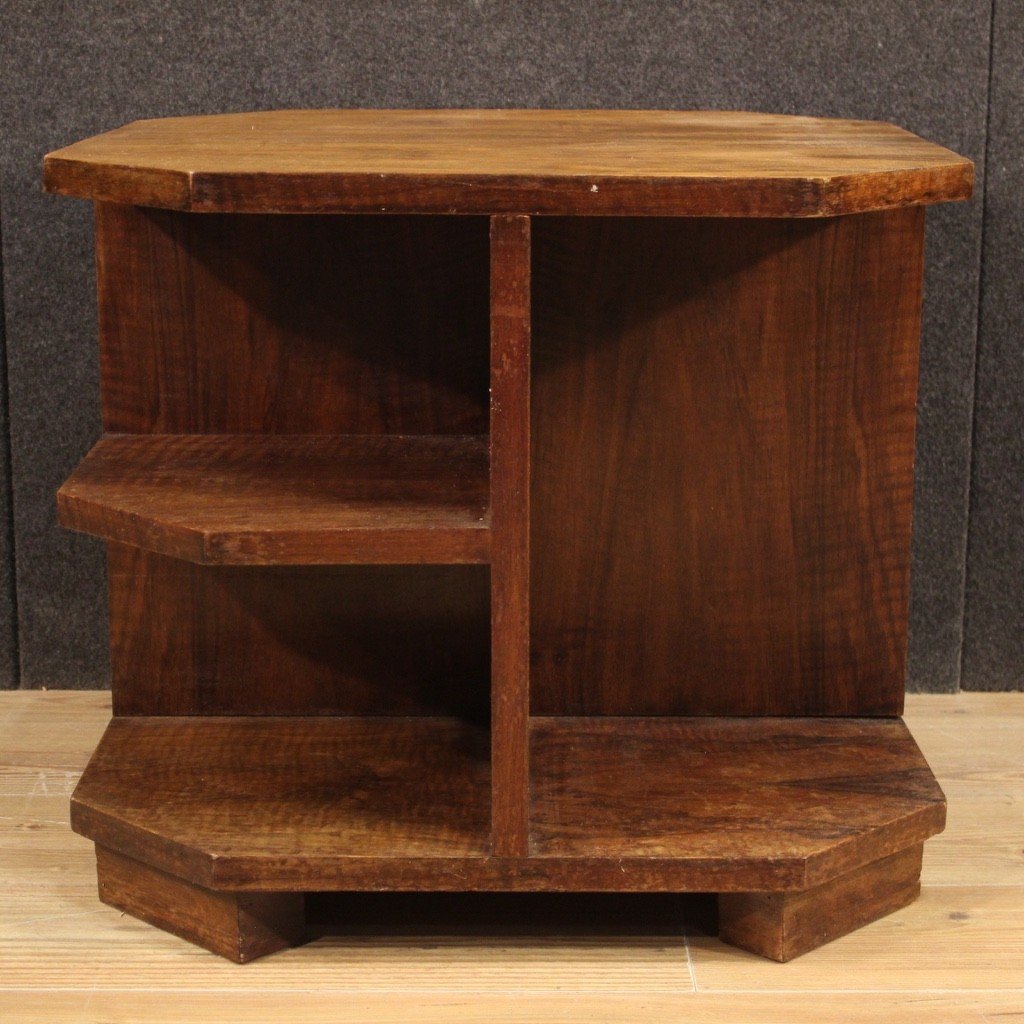Tavolino italiano di design in legno del XX secolo-photo-4