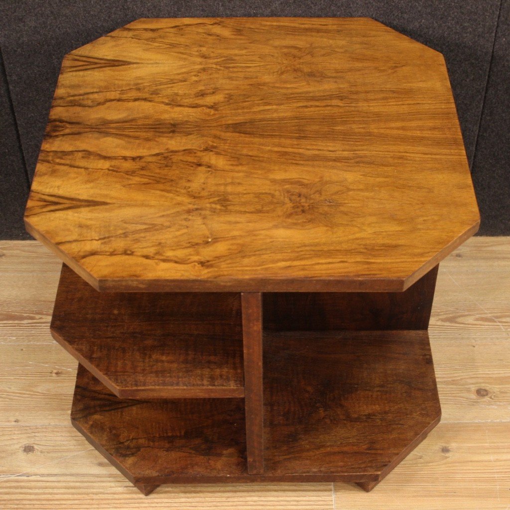 Tavolino italiano di design in legno del XX secolo-photo-1