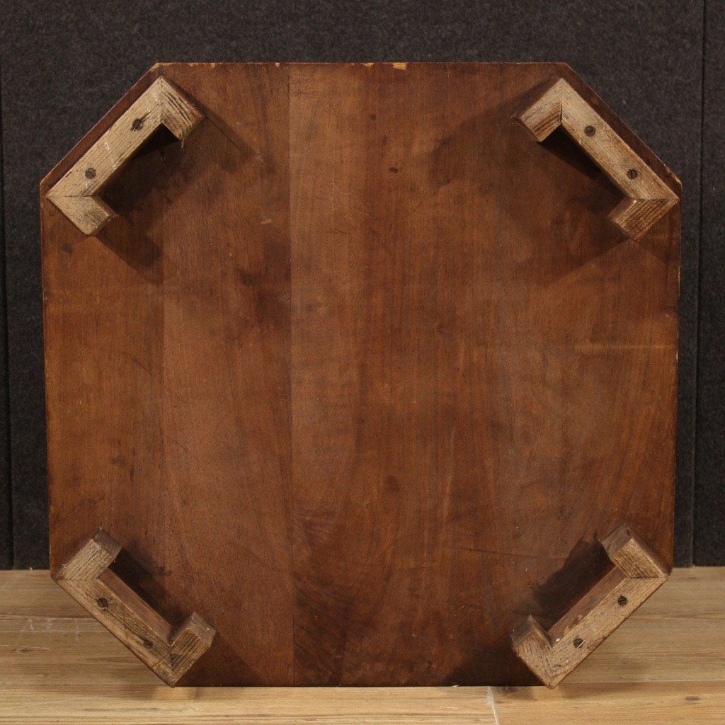 Tavolino italiano di design in legno del XX secolo-photo-2