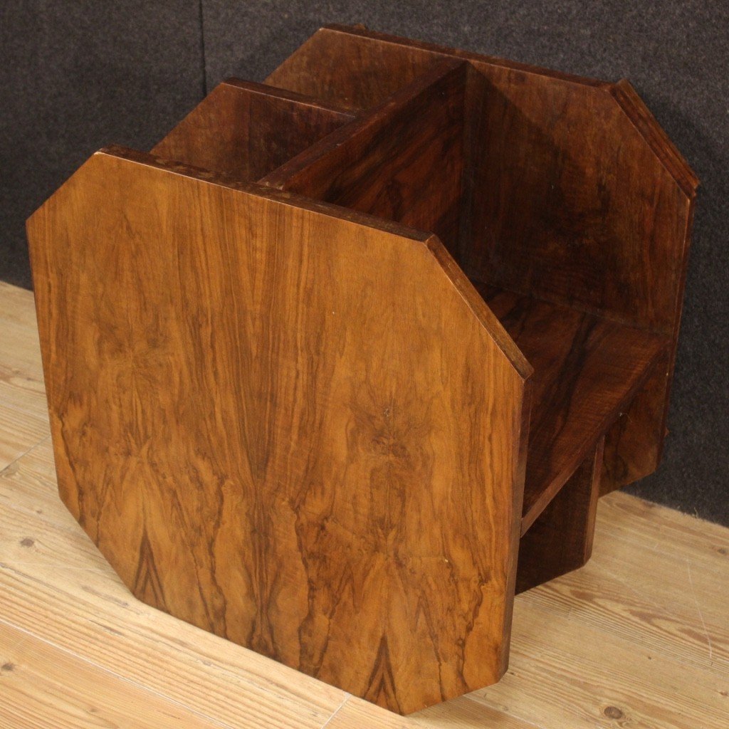 Tavolino italiano di design in legno del XX secolo-photo-6