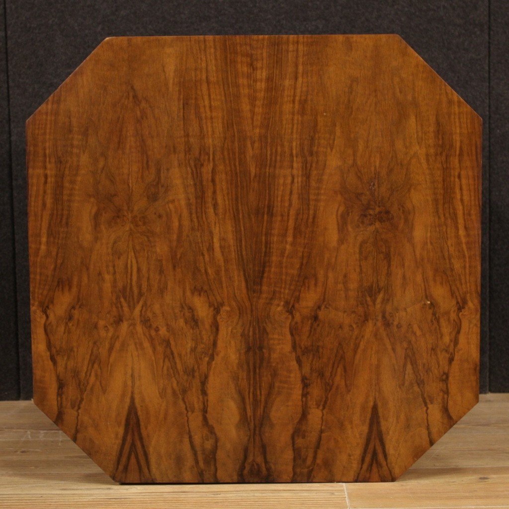 Tavolino italiano di design in legno del XX secolo-photo-7