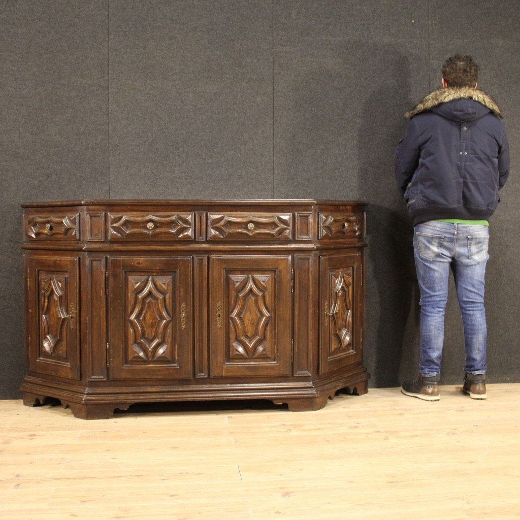 Credenza in legno di rovere e faggio del XX secolo-photo-3