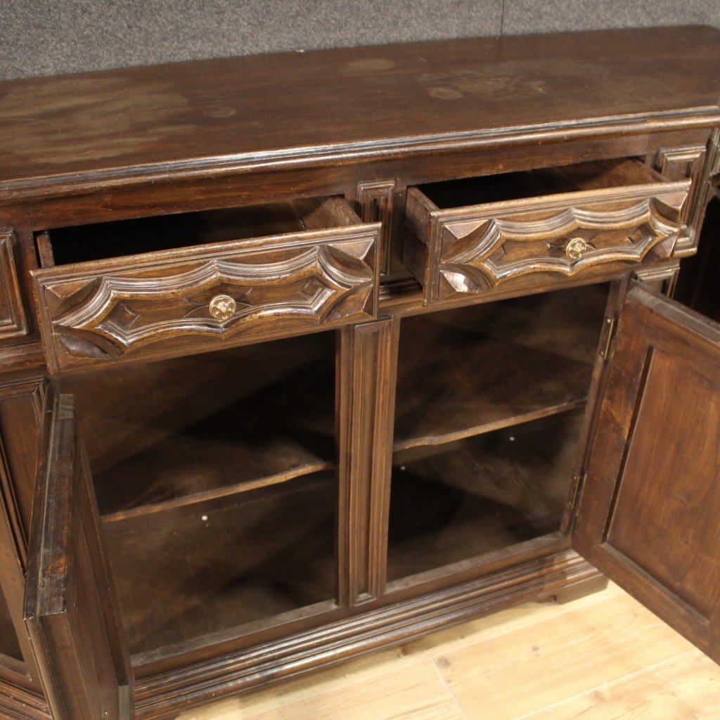 Credenza in legno di rovere e faggio del XX secolo-photo-4