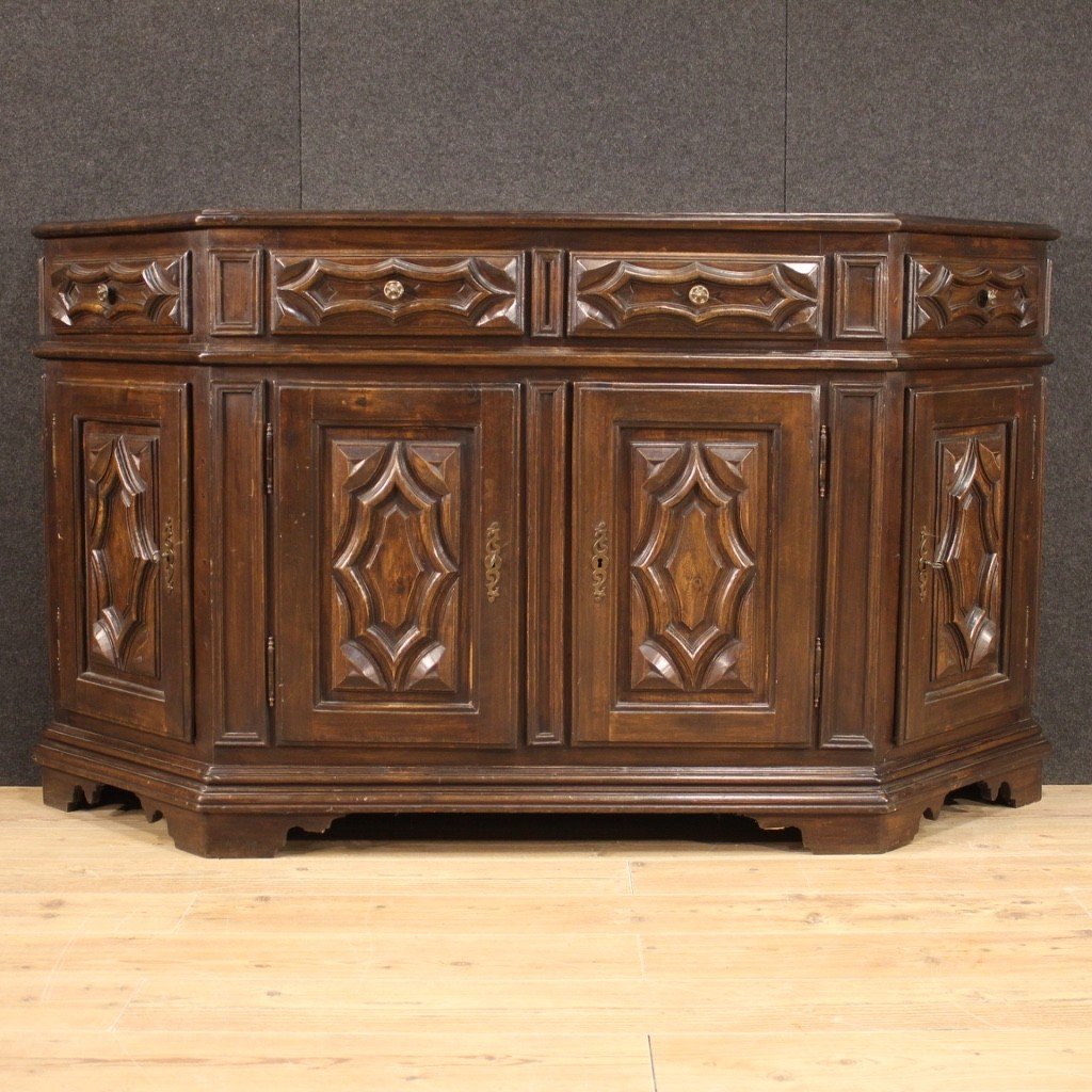 Credenza in legno di rovere e faggio del XX secolo