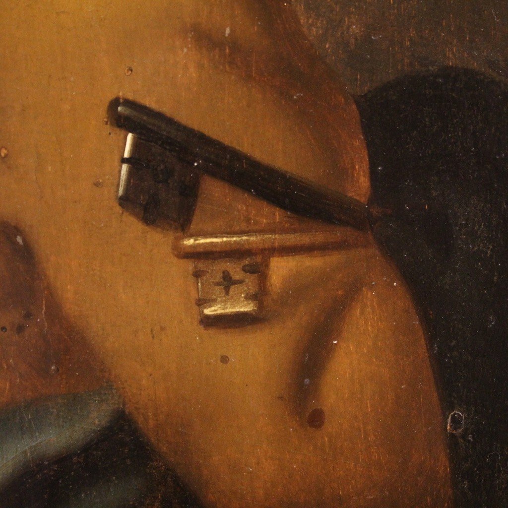 Quadro fiammingo del XVIII secolo, San Pietro-photo-7