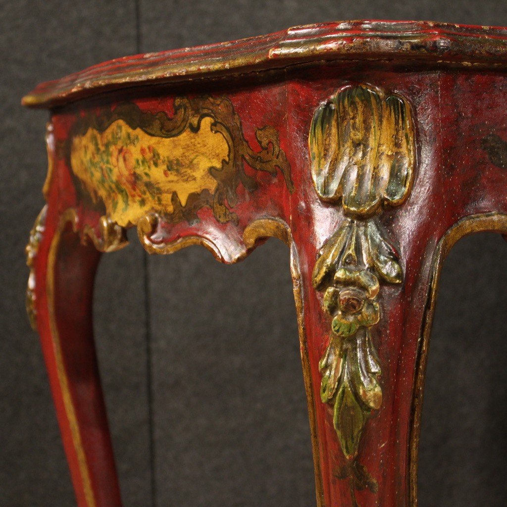 Tavolino veneziano in legno del XX secolo-photo-5