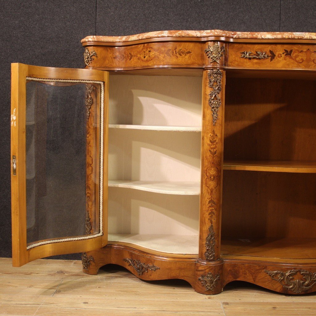 Grande credenza intarsiata in stile Napoleone III-photo-4