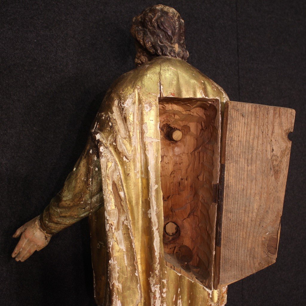 Scultura religiosa in legno, reliquiario del XVIII secolo-photo-4