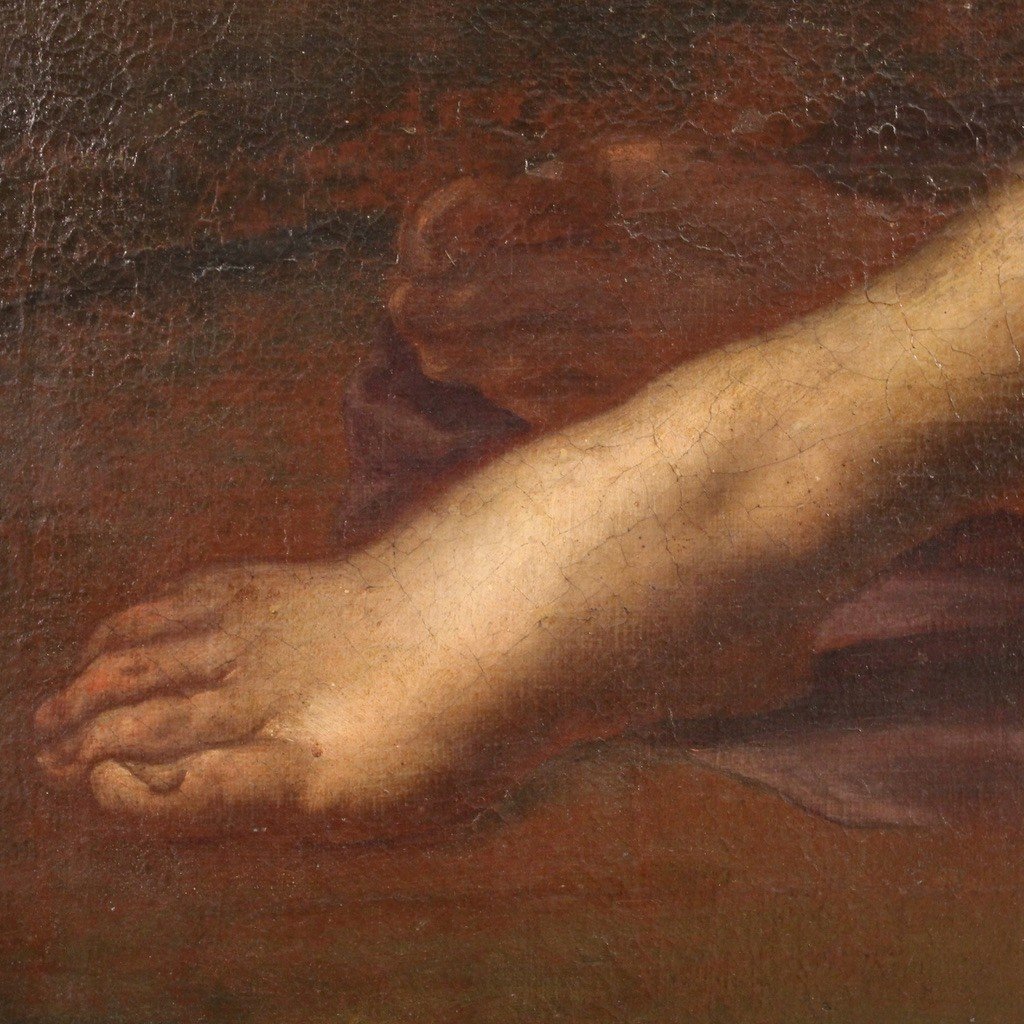 Splendido dipinto mitologico del XVII secolo, Venere dormiente-photo-8