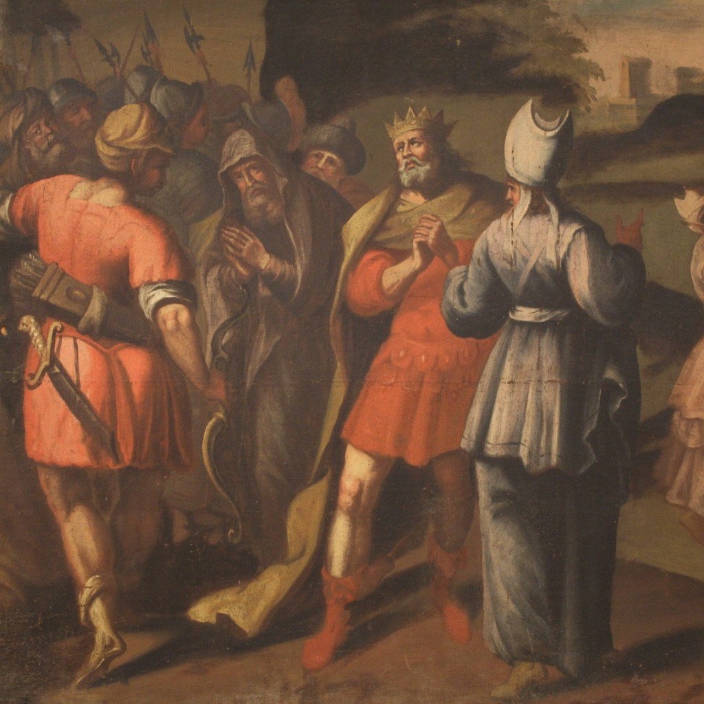 Grande dipinto italiano del XVIII secolo-photo-3