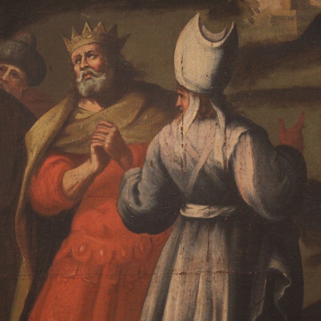 Grande dipinto italiano del XVIII secolo-photo-7
