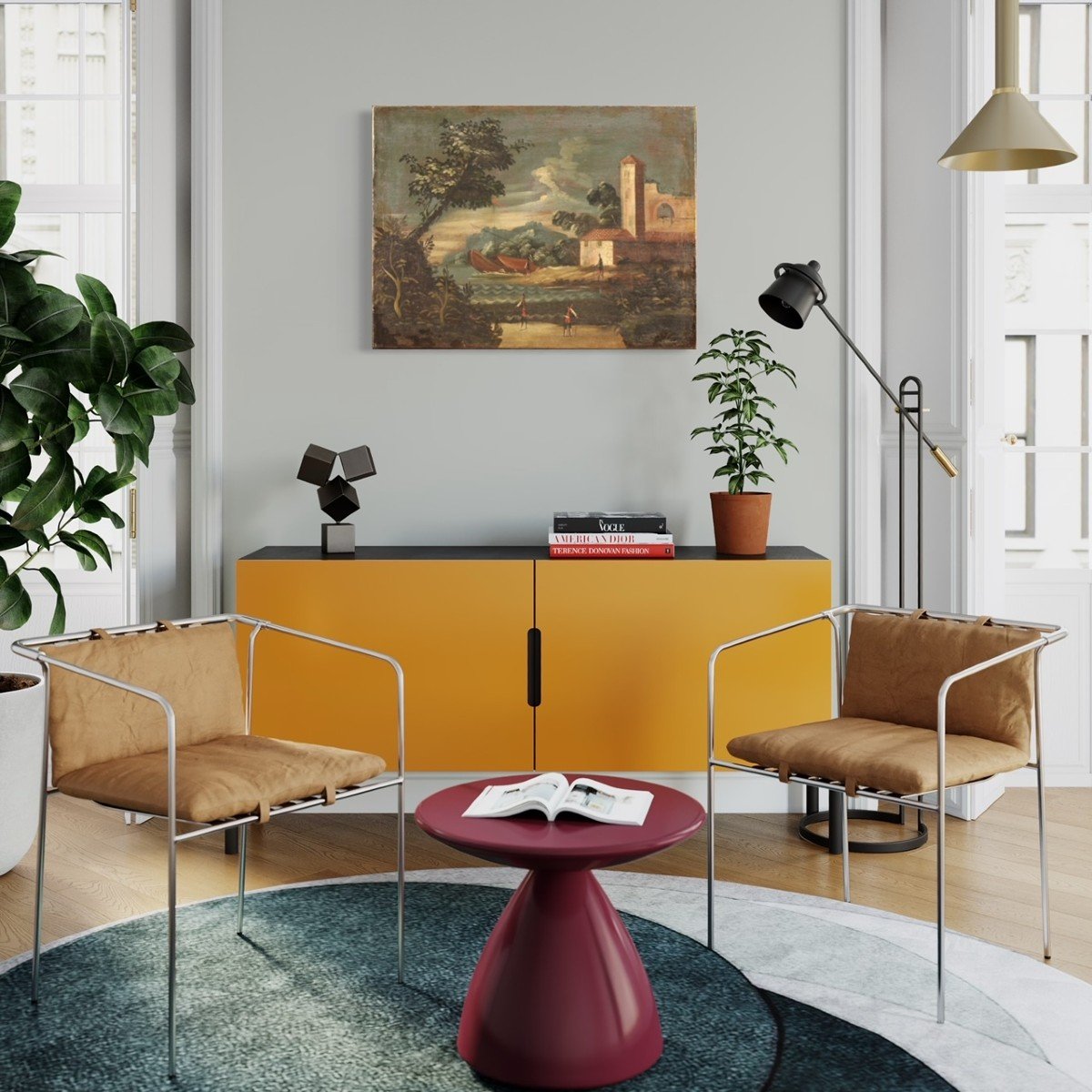 Quadro italiano marina olio su tela del XVIII secolo-photo-6