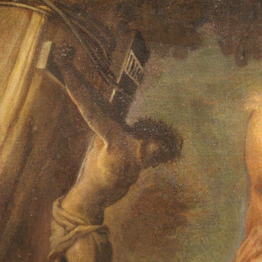 Antico dipinto religioso del XVII secolo, San Girolamo-photo-8