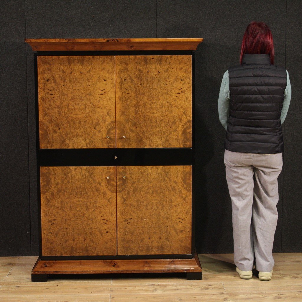 Elegante credenza in radica del XX secolo-photo-2