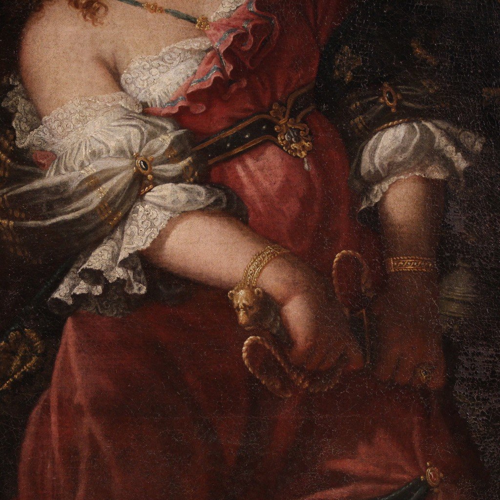 Grande dipinto del XVIII secolo, Giuditta e Oloferne-photo-4