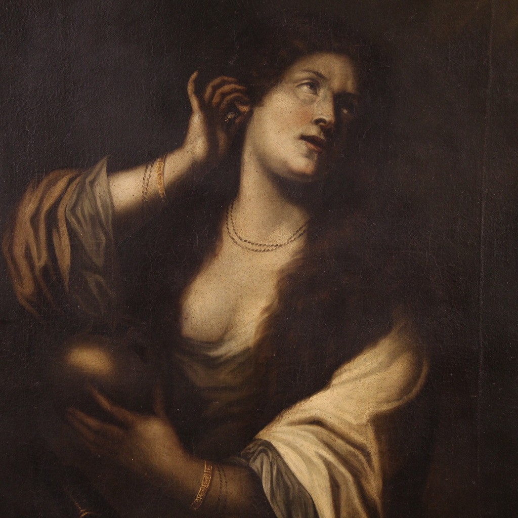 Quadro italiano del XVII secolo, Maddalena che si spoglia delle vanità
