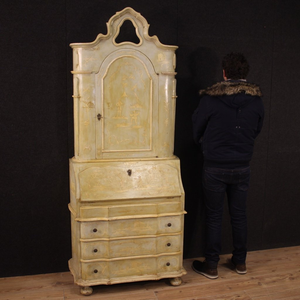 Trumeau veneziano laccato e dipinto-photo-6