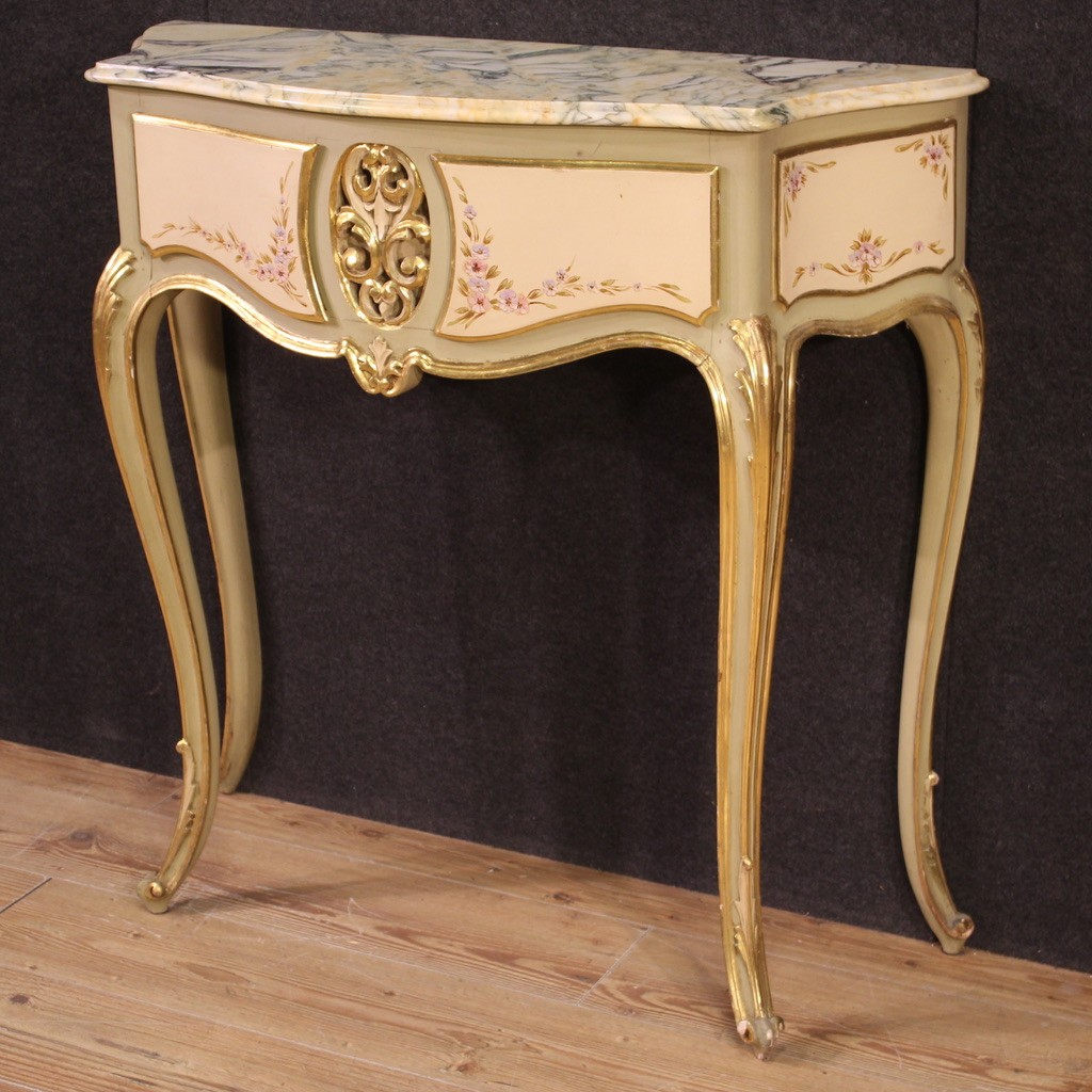 Console italiana laccata della metà del XX secolo