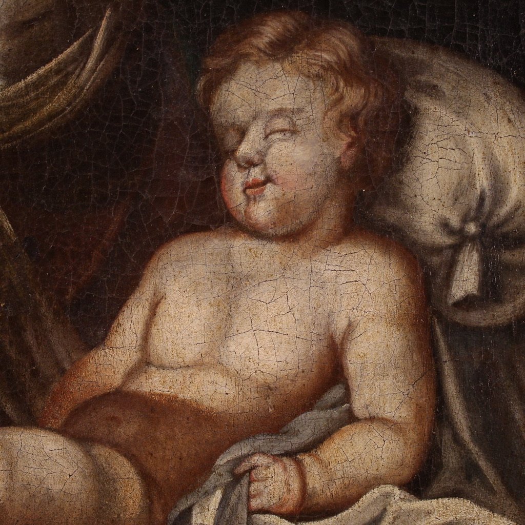 Piccolo quadro religioso del XVIII secolo, Madonna col bambino-photo-1