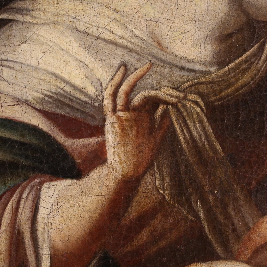 Piccolo quadro religioso del XVIII secolo, Madonna col bambino-photo-4
