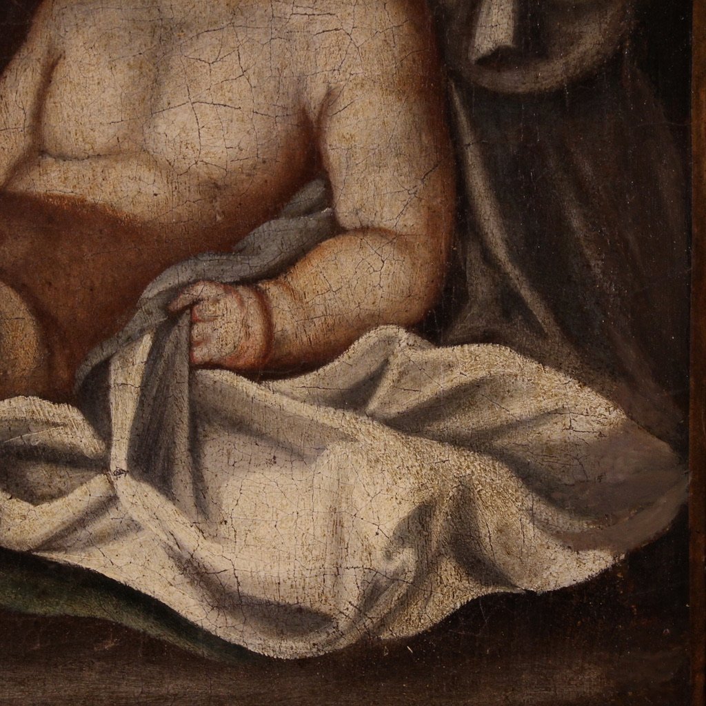 Piccolo quadro religioso del XVIII secolo, Madonna col bambino-photo-7