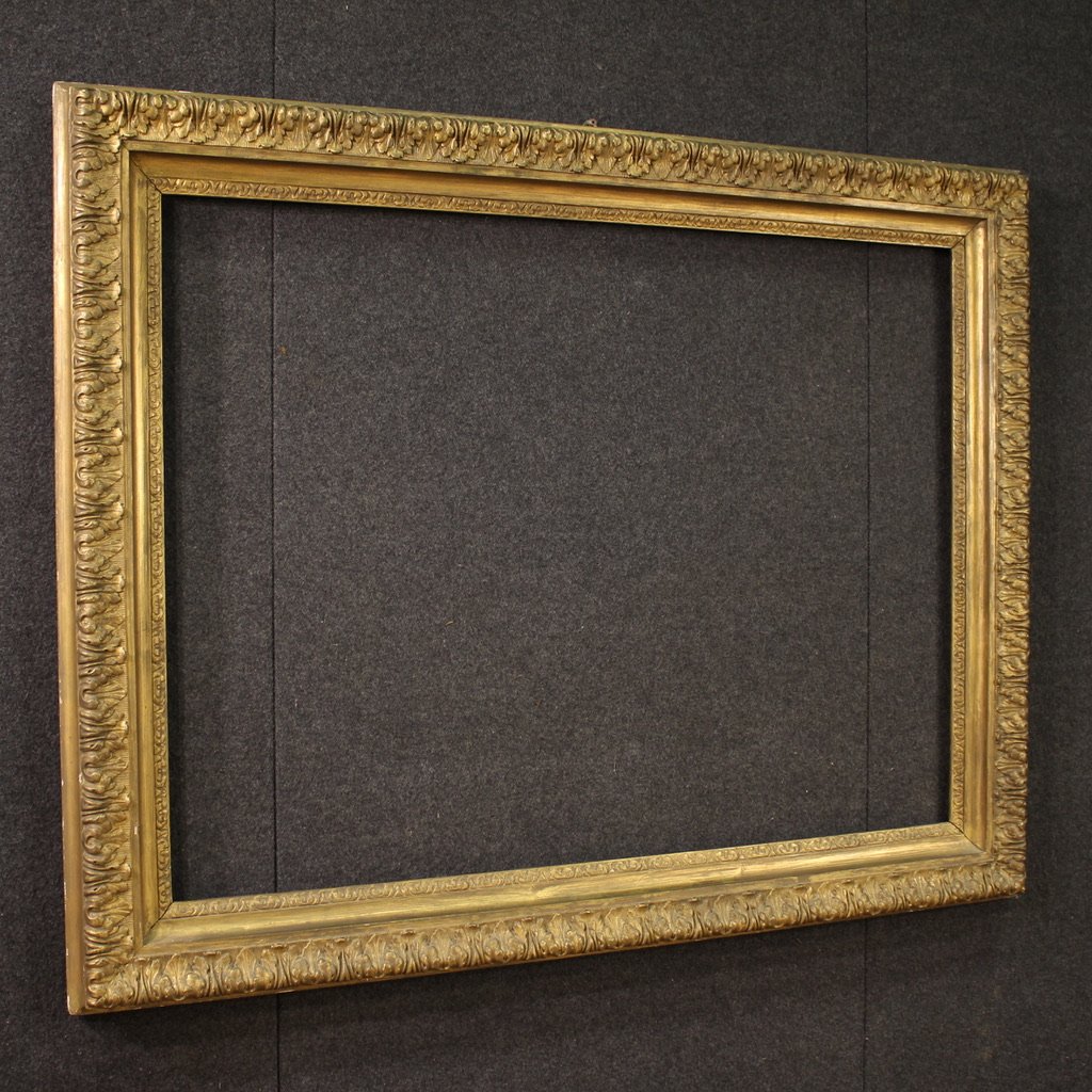 Grande cornice in legno dorato del XX secolo-photo-3