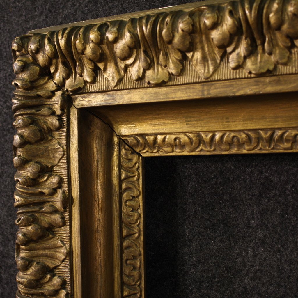 Grande cornice in legno dorato del XX secolo-photo-4