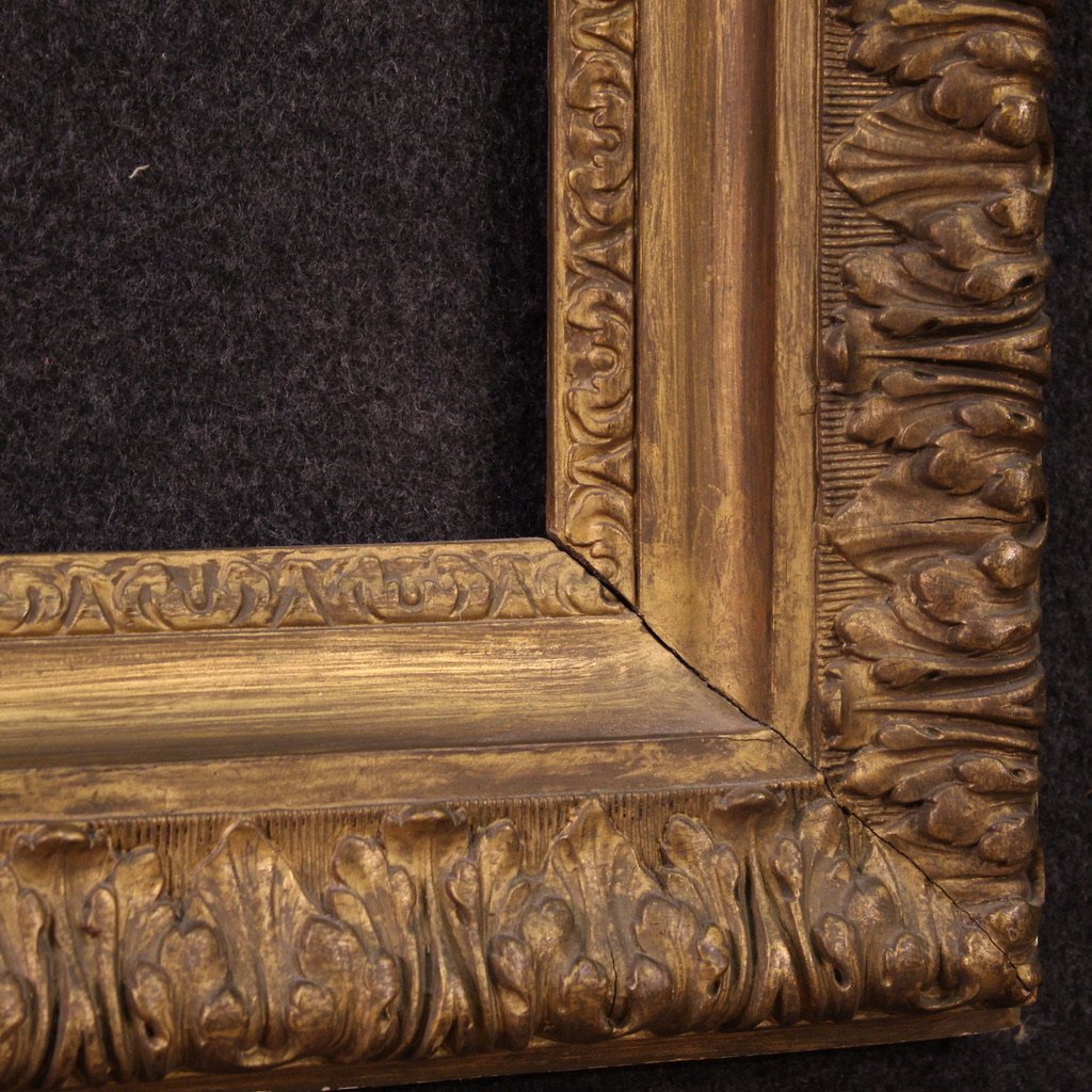 Grande cornice in legno dorato del XX secolo-photo-2
