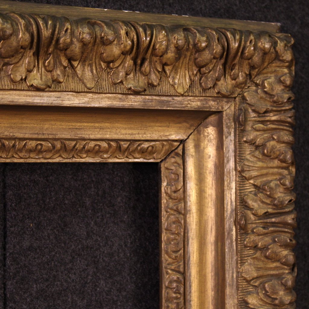 Grande cornice in legno dorato del XX secolo-photo-3