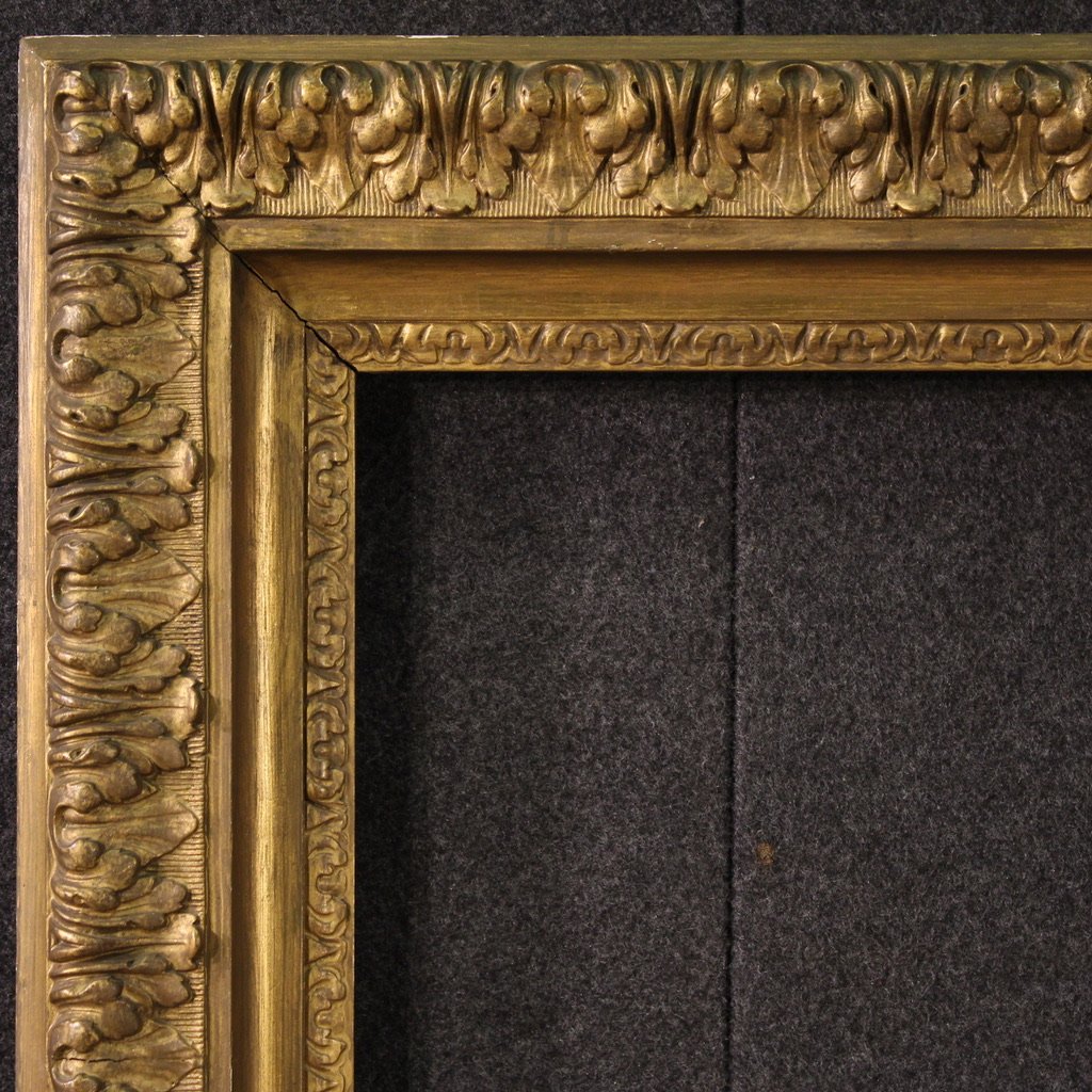 Grande cornice in legno dorato del XX secolo-photo-4