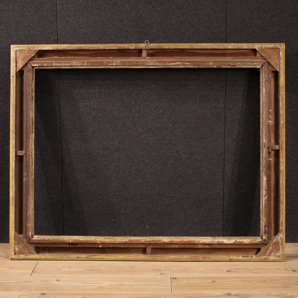 Grande cornice in legno dorato del XX secolo-photo-5