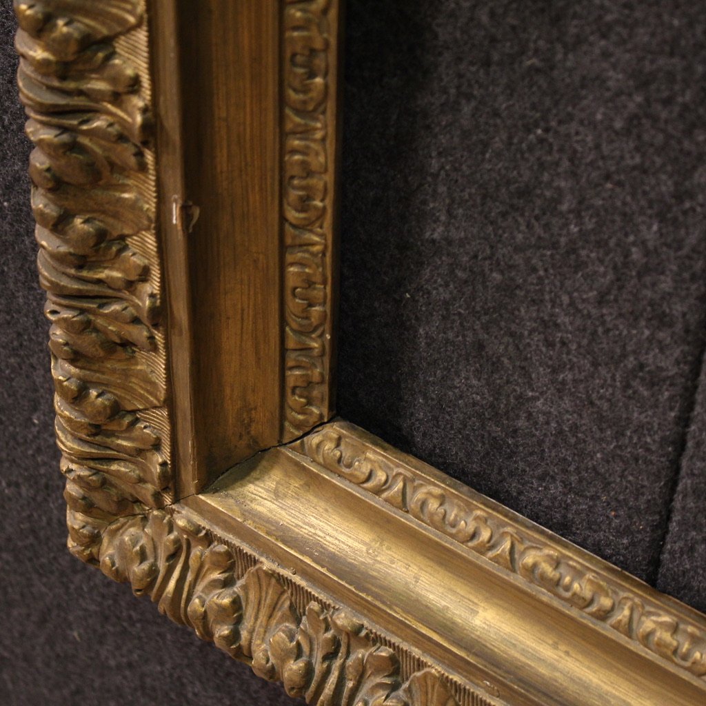 Grande cornice in legno dorato del XX secolo-photo-6