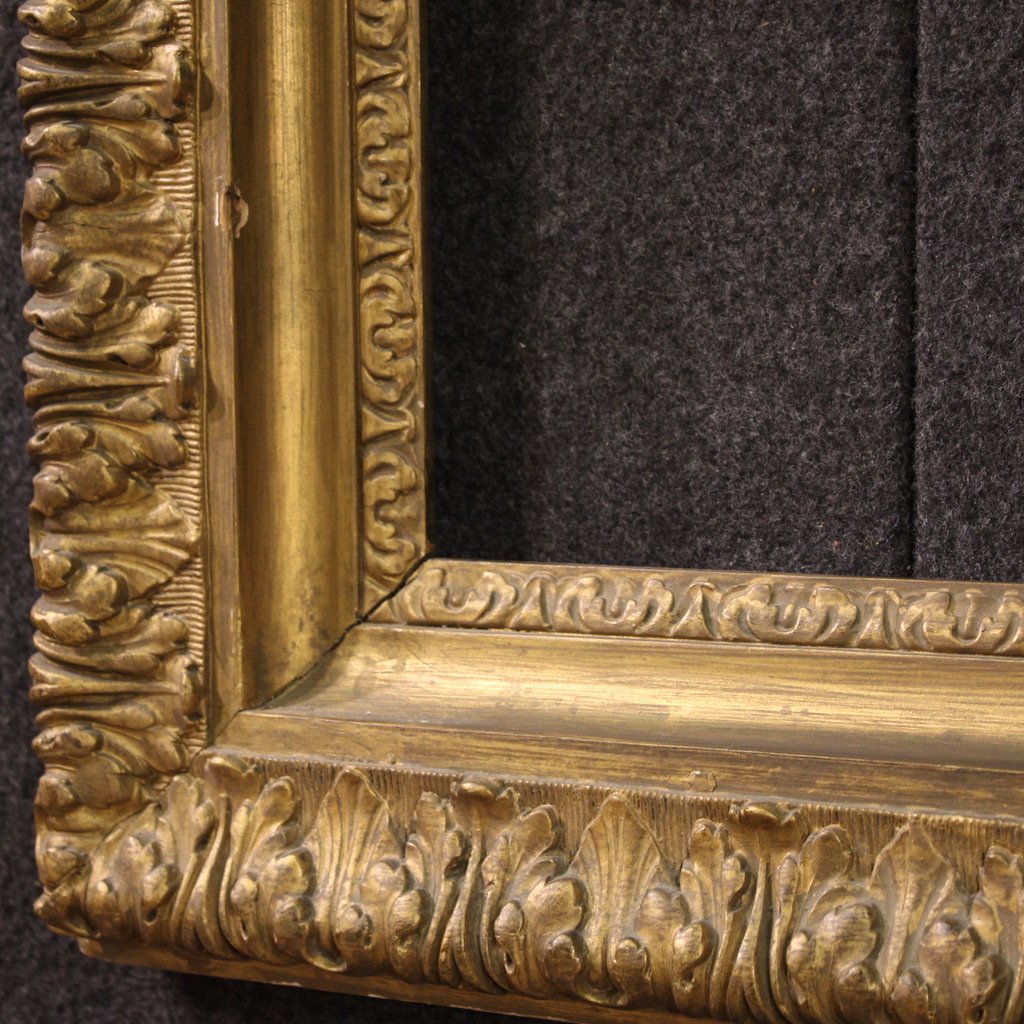 Grande cornice in legno dorato del XX secolo-photo-7