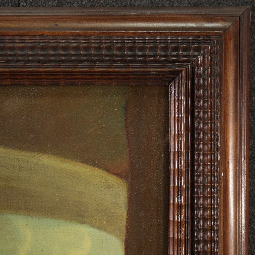 Quadro italiano firmato Mattia Traverso, scena di genere-photo-7