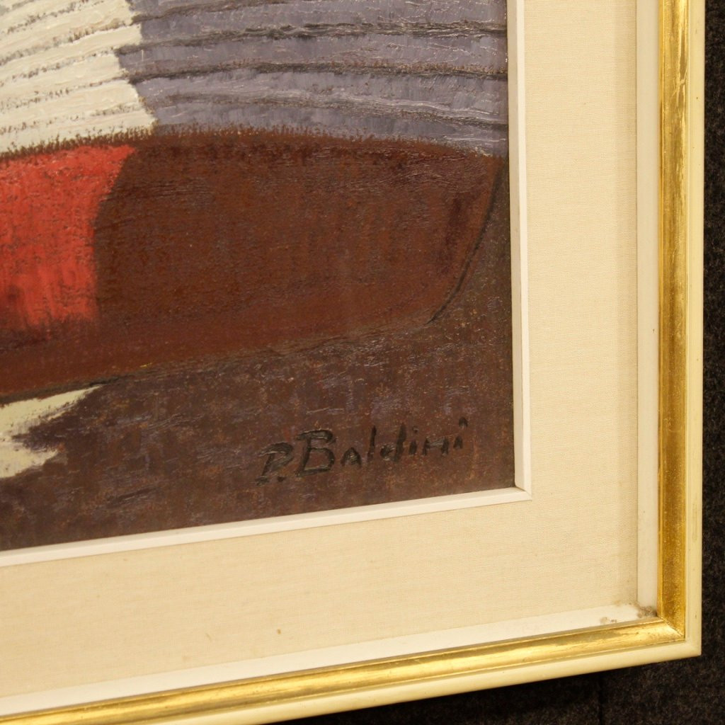 Quadro italiano marina firmata del XX secolo-photo-3