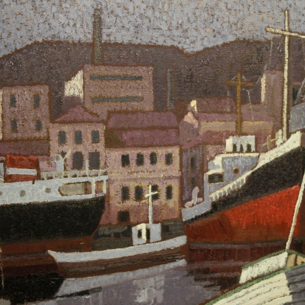 Quadro italiano marina firmata del XX secolo-photo-5