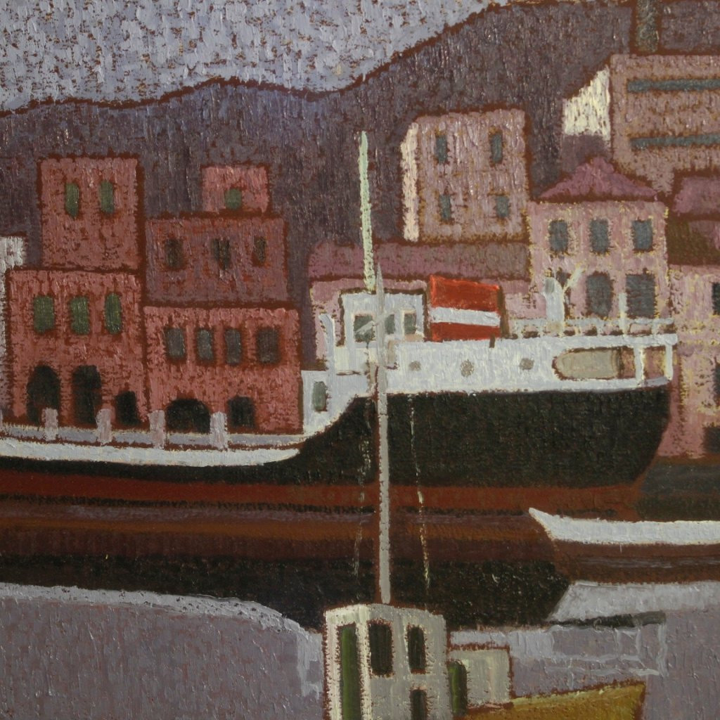 Quadro italiano marina firmata del XX secolo-photo-8