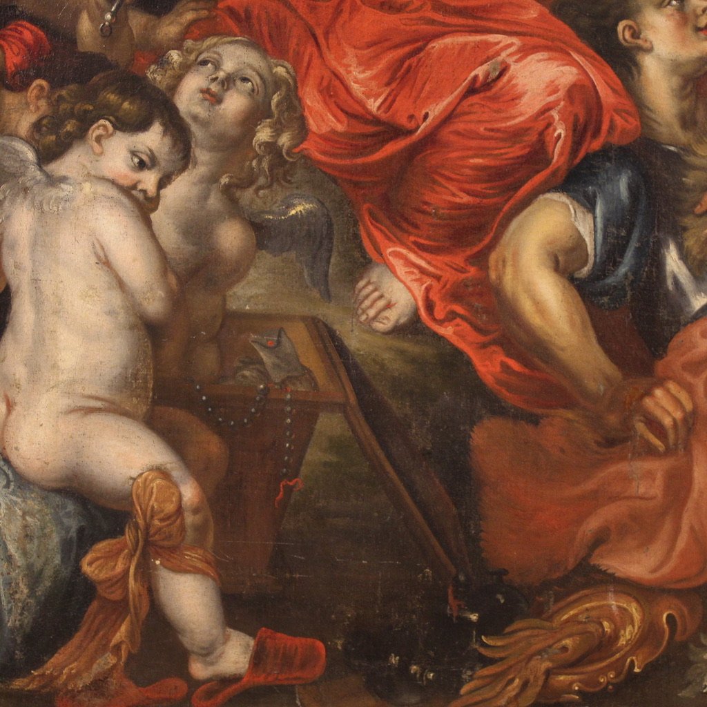 Grande dipinto mitologico del XVII secolo, Allegoria di Venere e Marte-photo-4
