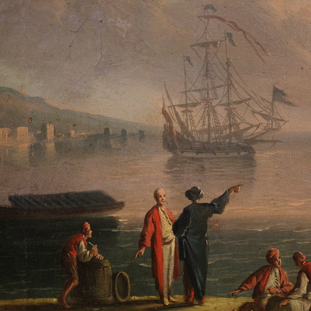 Grande marina italiana del XVIII secolo-photo-3