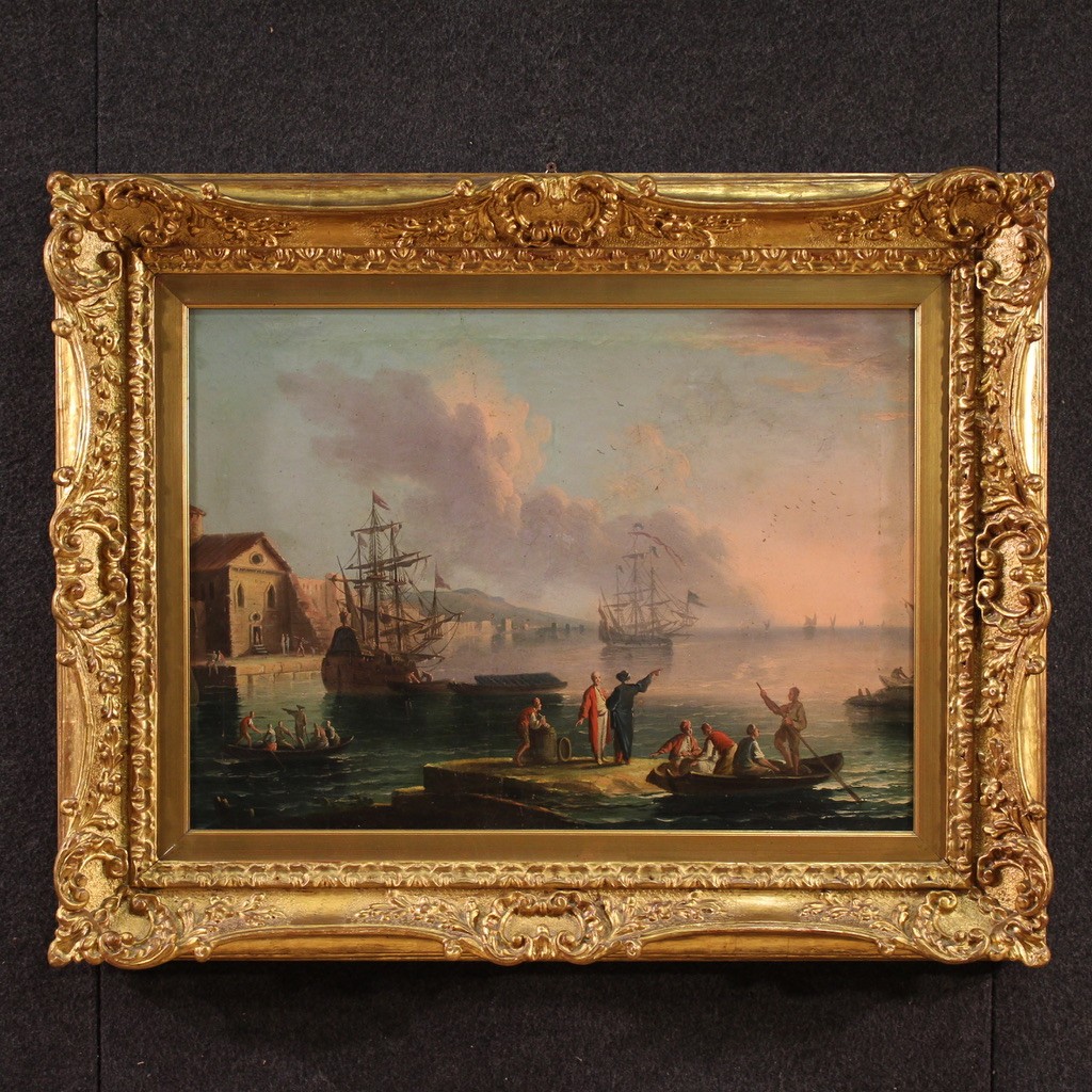 Grande marina italiana del XVIII secolo