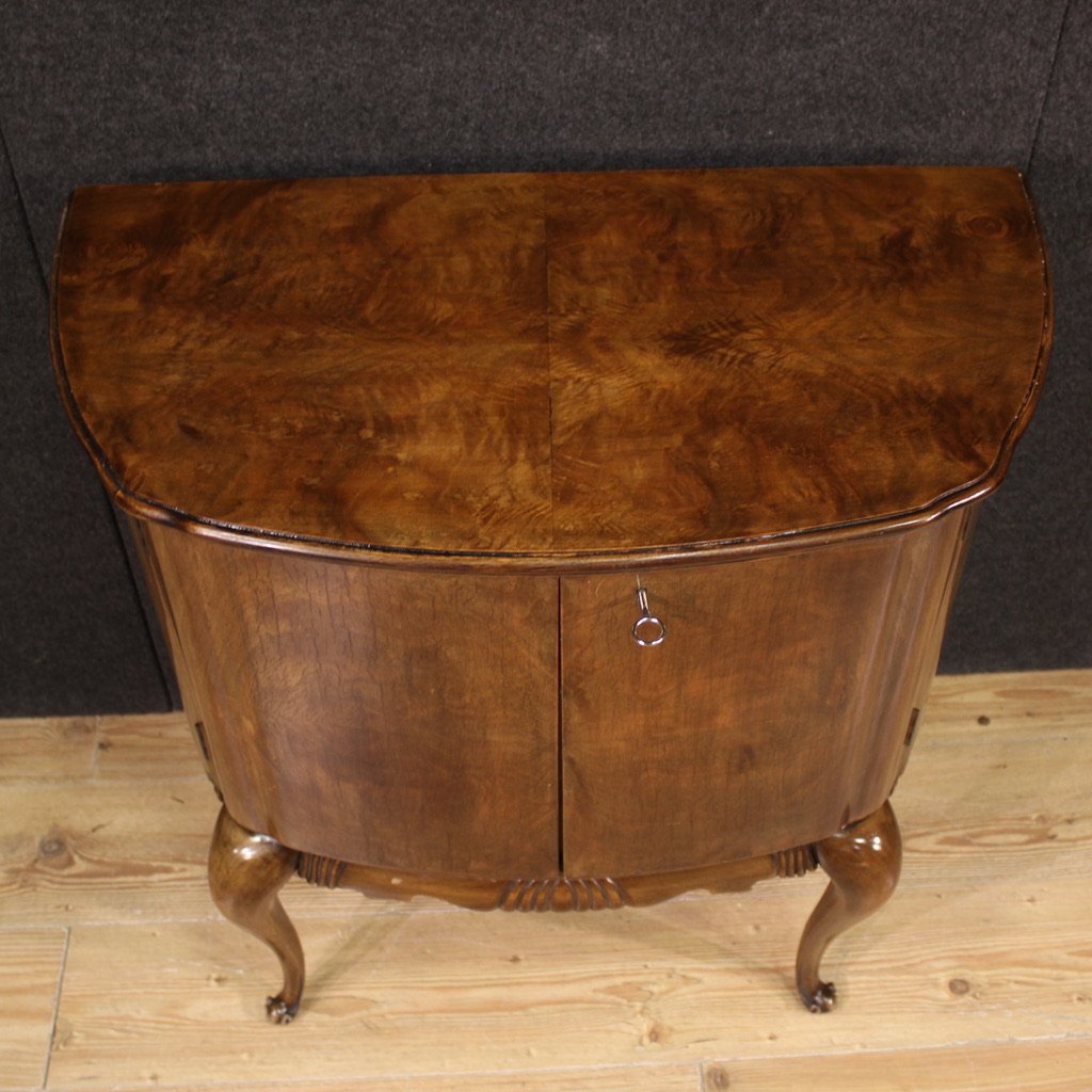 Piccola credenza a mezzaluna del XX secolo-photo-7