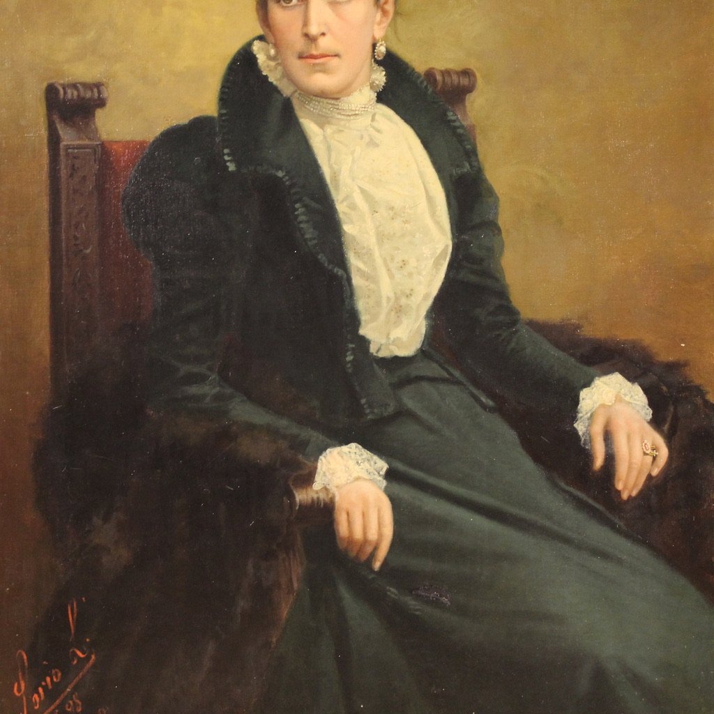 Grande ritratto firmato Luigi Sorio e datato 1898-photo-4