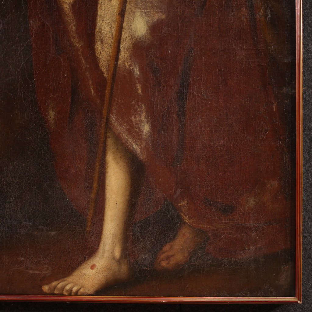 Grande dipinto italiano del XVII secolo, l'incredulità di San Tommaso-photo-8