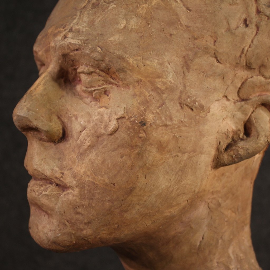 Scultura italiana in terracotta con base in marmo-photo-8
