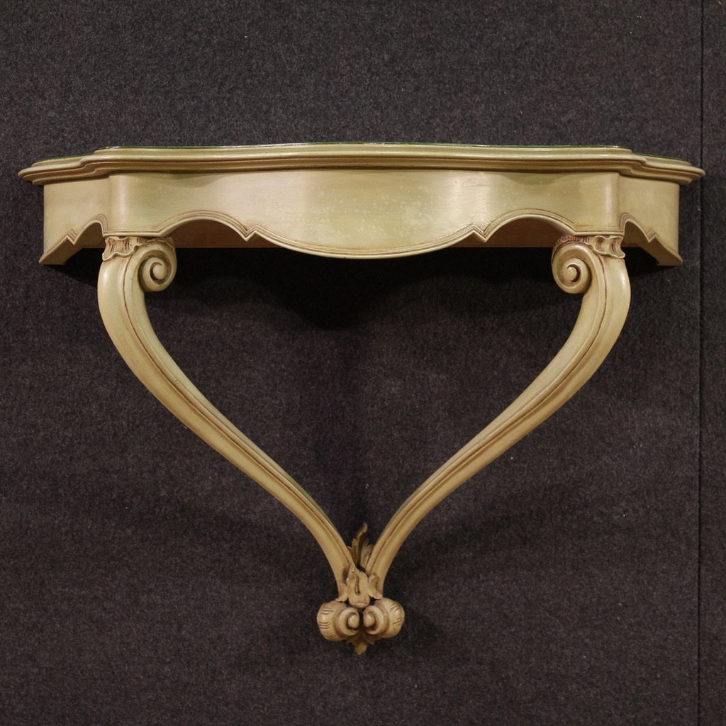 Console italiana laccata e dipinta-photo-3