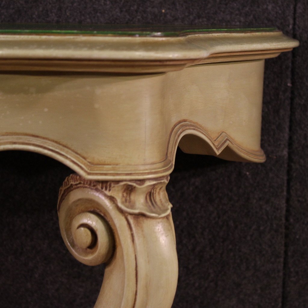 Console italiana laccata e dipinta-photo-3