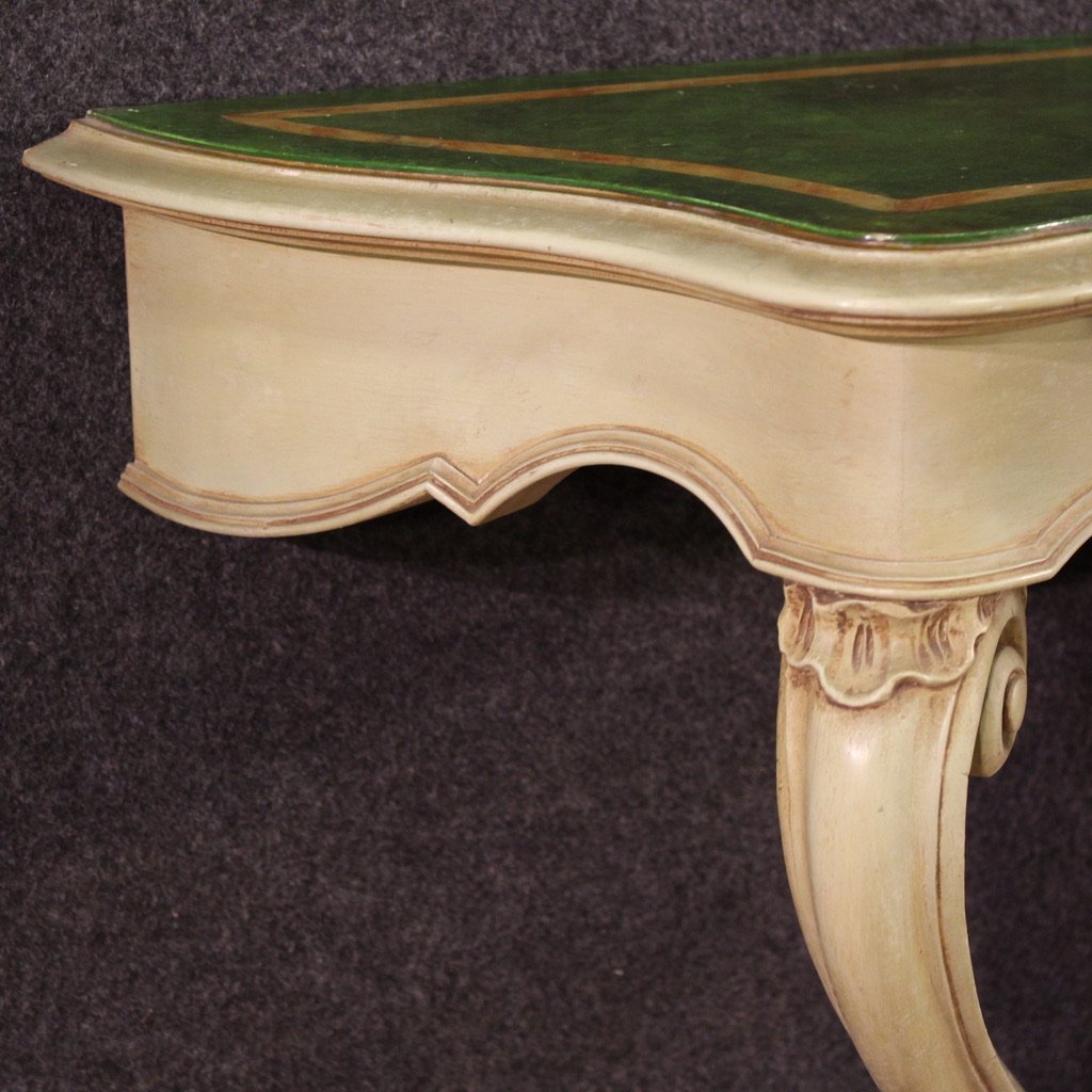 Console italiana laccata e dipinta-photo-8