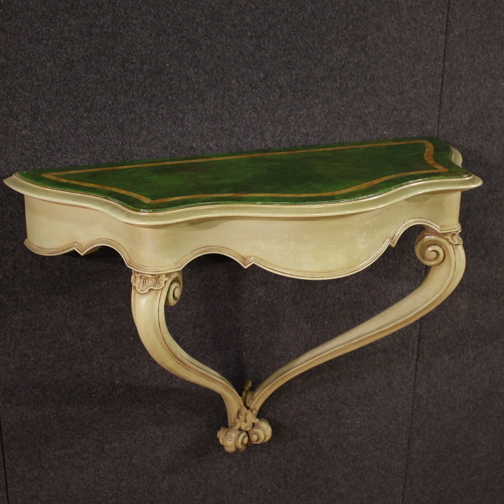 Console italiana laccata e dipinta