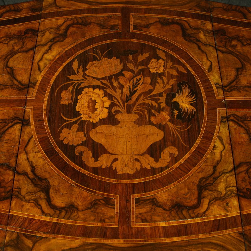 Toilette lombarda intarsiata in stile Luigi XV del XX secolo-photo-4